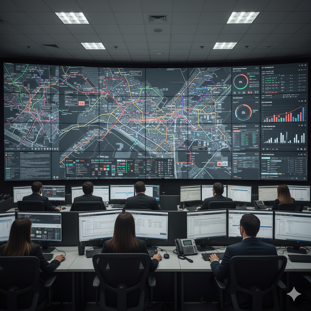 Centro de control Softcorp GO optimización de rutas