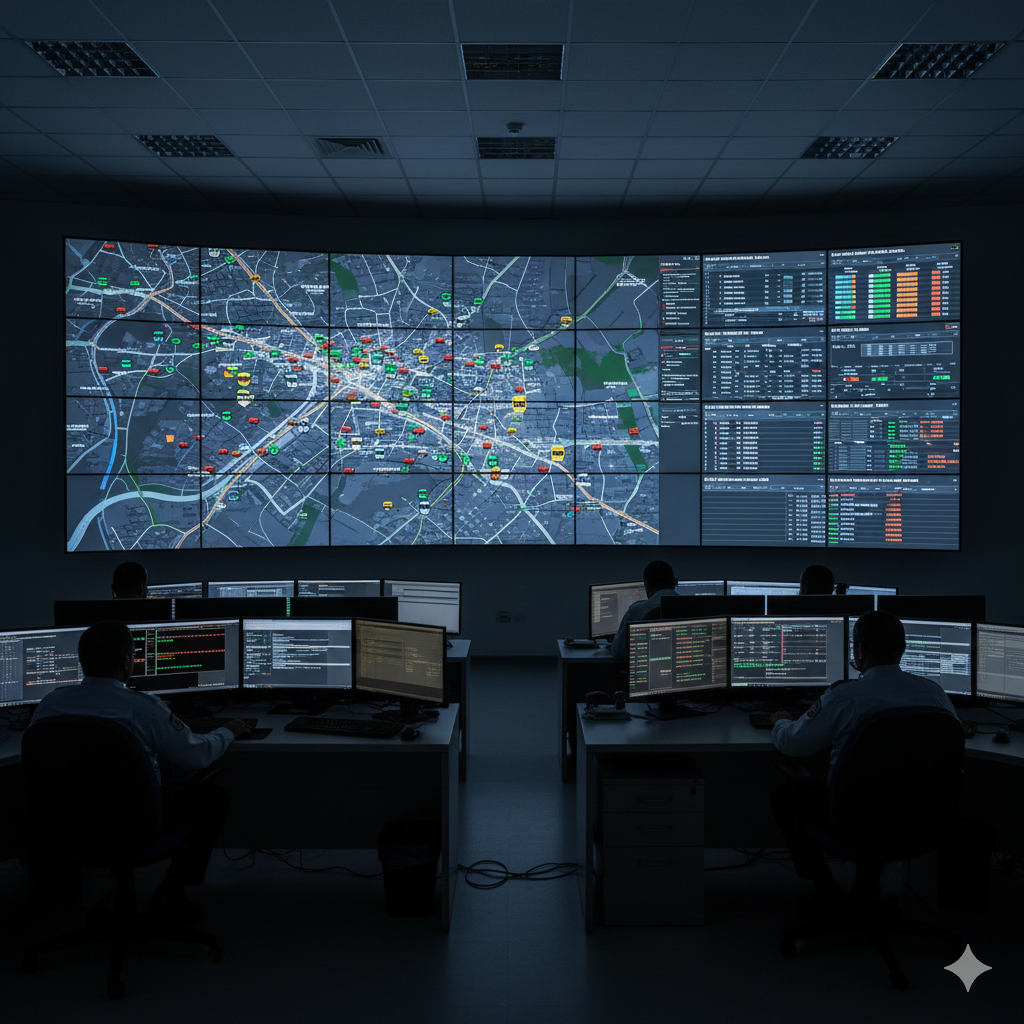 Centro de control Softcorp GO supervisión de flota